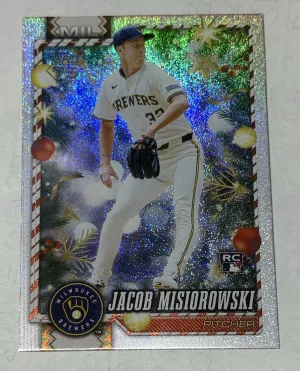 2026 Topps Holiday Jacob Misiorowski RC #H131 Glitter Holiday Milwaukee Brewers