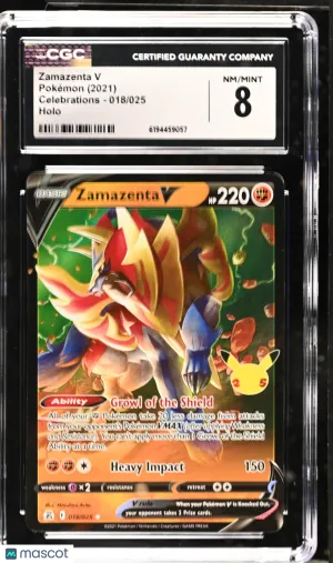 Zamazenta V 2021 Pokemon Celebrations CGC 8 #018/025