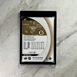 2023 Allure Gold Glitter Bomb #95 David Pastrnak 115/199 back