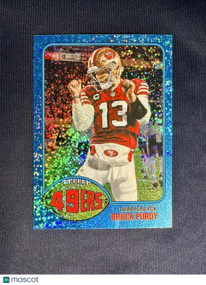 2026 Topps Heritage Brock Purdy #300 Chrome Light Blue Sparkle