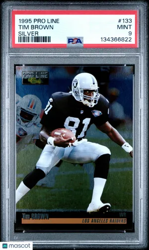 1995 Pro Line Tim Brown #133 Silver PSA 9