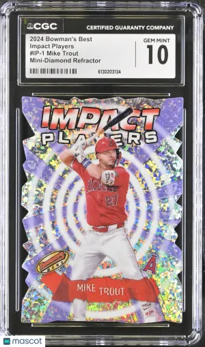 2024 Best Mike Trout Mini-Diamond Refractor Impact Players #IP-1 CGC 10 Los Angeles Angels