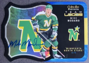 Mike Modano 2015-16 O-Pee-Chee Platinum Team Logos Auto #T-31