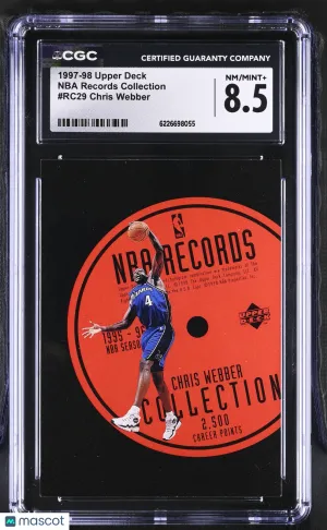 1997-98 Upper Deck Chris Webber NBA Records Collection #RC29 CGC 8.5 Washington Wizards