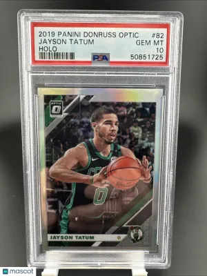 2019-20 Panini Donruss Optic Jayson Tatum #82 Holo Gem Mint Base Set Optic PSA 10 Donruss