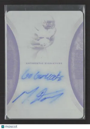 2015 Leaf Trinity Football Mike Davis TS-MD1 Black Printing Plate Auto 1/1