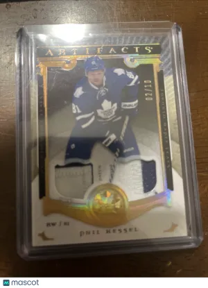 2016-16 Upper Deck Artifacts Phil Kessel #85 Gold Spectrum Dual Patch #02/10