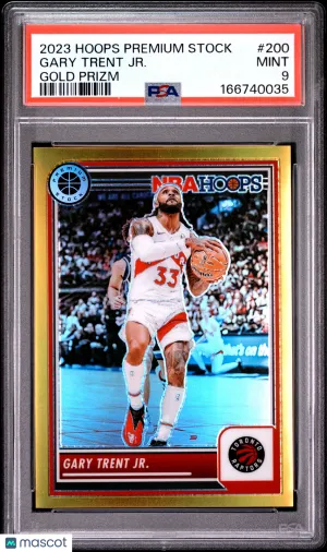 2023-24 Panini Hoops Premium Stock Gary Trent Jr. Gold Prizm #200 PSA 9
