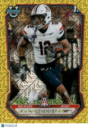 2026 Bowman Chrome University Tre Spivey Yellow Mojo /275 #BCP-8