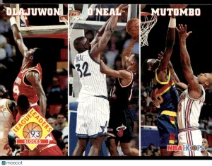 1993 NBA Hoops Hakeem Olajuwon Dikembe Mutombo Shaquille O'Neal #290