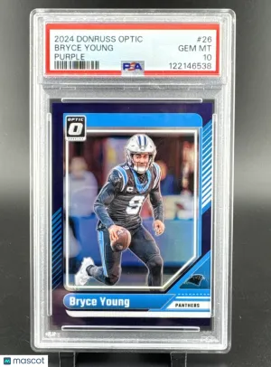 2024 Panini Donruss Optic Bryce Young #26 Purple Prizm / Parallel/Variety Base Set PSA 10