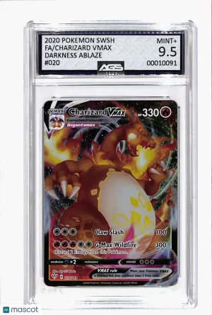 2020 Darkness Ablaze Charizard VMAX #020 Unlimited AGS 9.5