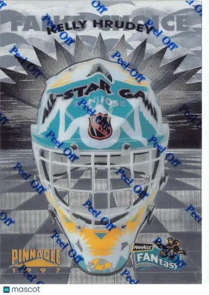 1997 Pinnacle Fans Choice Kelly Hrudey #FC 21 of 21 San Jose Sharks