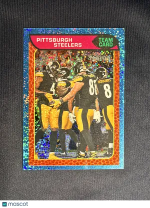 2026 Topps Heritage Pittsburgh Steelers #377 Chrome Light Blue Sparkle