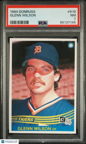 1984 Donruss Glenn Wilson #618 PSA 7