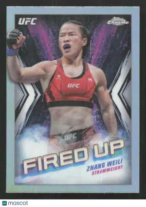2024 Topps Chrome UFC Zhang Weili #FDP-5 Fired Up Refractor