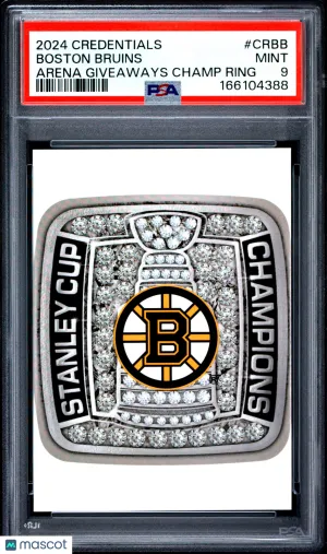 2024/25 Credentials Arena Give Championship Rings Boston Bruins #CRBB /100 PSA 9