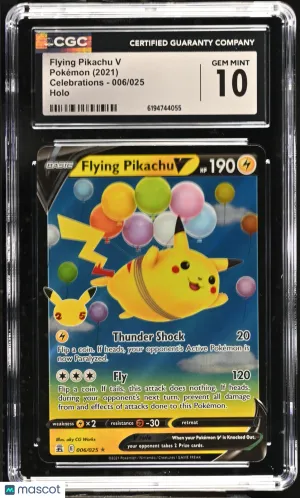 Flying Pikachu V 2021 Pokemon Celebrations CGC 10 #006/025