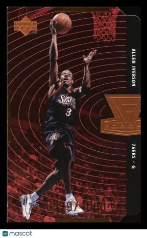 1998 Upper Deck Forces #F5 Allen Iverson Die-Cut Bronze /1000 front