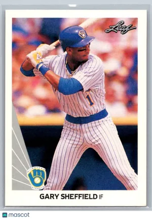 1990 Leaf 157 Gary Sheffield Milwaukee Brewers
