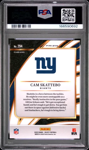 2025 Panini Select Cam Skattebo #294 Pink Shock back