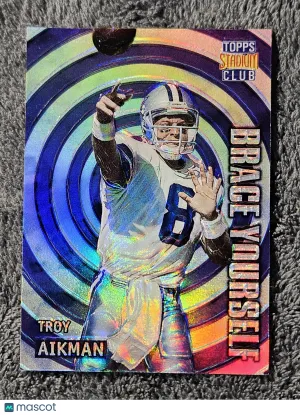 1996 Topps Stadium Club Brace Yourself #BY9 Troy Aikman