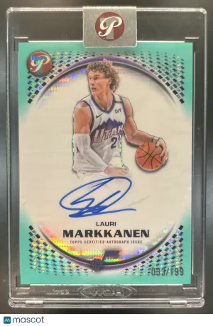 Pristine Lauri Markkanen Pristine Autographs Pristine Aqua #PA-LM Utah Jazz