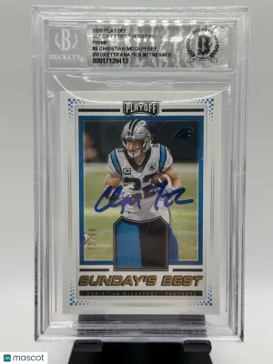 2020 Panini Playoff Christian McCaffrey #SB-CM Patch Memorabilia BCCG 10