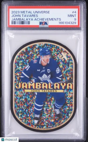 2023/24 Skybox Metal Universe Jambalaya Achievements John Tavares 4 Insert PSA 9