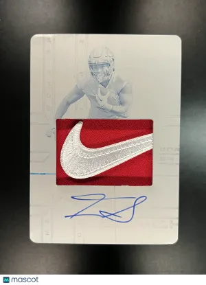 2025 Panini National Treasures Football Isaac Guerendo #199 Cyan Printing Plate Nike Swoosh Printing Plate Patch Memorab