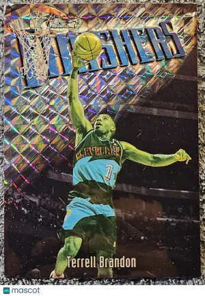 1997 Topps Finest #122 Terrell Brandon Silver Refractor Embossed /263