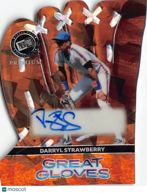 2024 Leaf Press Pass Premium Great Gloves Darryl Strawberry Auto /10 #GG-DS1 New York Mets