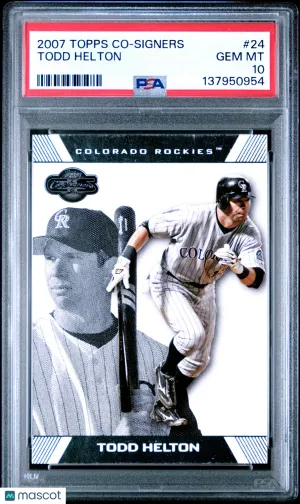 2007 Topps Co-Signers Todd Helton #24 [Base] Base Set PSA 10