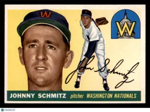 1955 Topps Johnny Schmitz #159