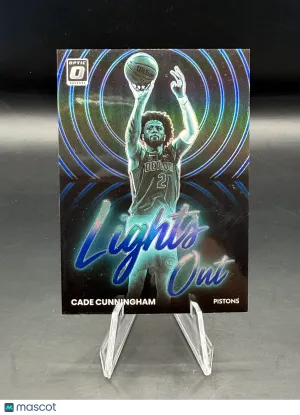 Cade Cunningham 2022-23 Optic #11 Lights Out Blue 38/49 - Detroit Pistons