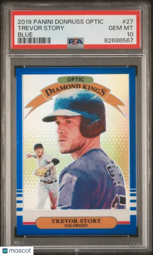 2019 Panini Donruss Optic Trevor Story #27 Blue SN PSA 10