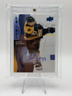 Patrice Bergeron| 23-24 UD Premier| Legends Platinum (On Card) Auto| 1 Of 1