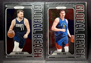 2024-25 Prizm Global Reach Insert/ Luka Doncic & Nikola Jokic