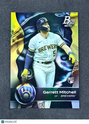 2023 Bowman Platinum 43 Garrett Mitchell RC Milwaukee Brewers