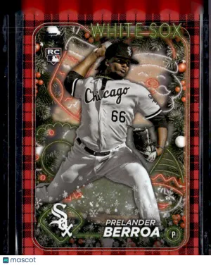 2024 Topps Holiday Prelander Berroa #H182 Red Plaid RC