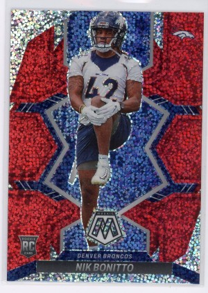 2022 Mosaic #396 Nik Bonitto Prizm Rookie Sparkle Red SP