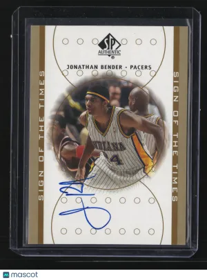 Jonathan Bender 2001 SP Authentic-Sign Of The TImes #JB-Autograph