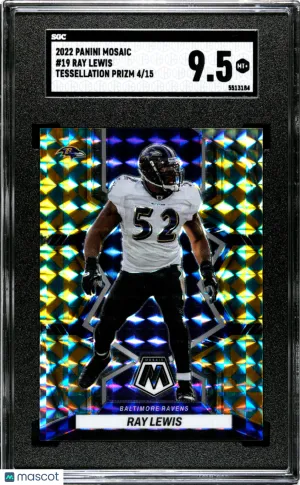 2022 Panini Mosaic Ray Lewis Tessellation Prizm 15 /15 #19 SGC 9.5 Baltimore Ravens