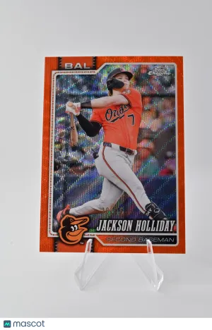 2026 Topps Chrome Jackson Holliday #136 Orange Wave Refractor SN