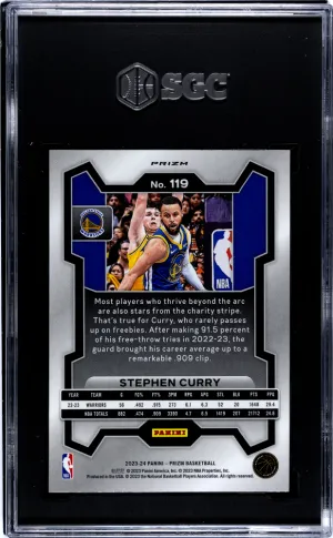 2023 Panini Prizm Stephen Curry #119 Ruby Wave back