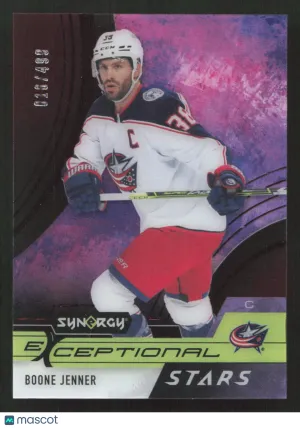2021-22 Upper Deck Synergy Boone Jenner #ES-BJ Exceptional Stars Red SN