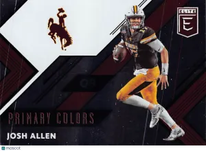 2018 Panini Elite Draft Picks Collegiate Football Josh Allen Rookie #4 Wyoming Cowboys