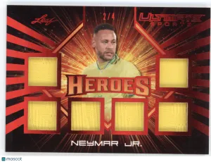 2024 Leaf Ultimate Sports Neymar Jr. #UH-21 Red Game-Used Memorabilia 2/4