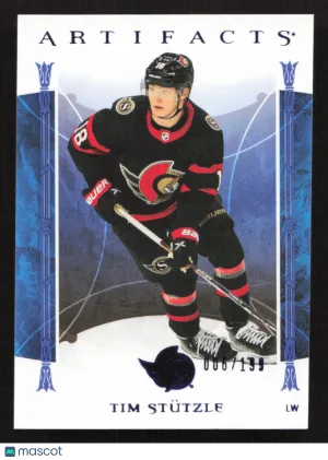 2022-23 Upper Deck Artifacts Tim Stutzle #1 Royal Blue SN