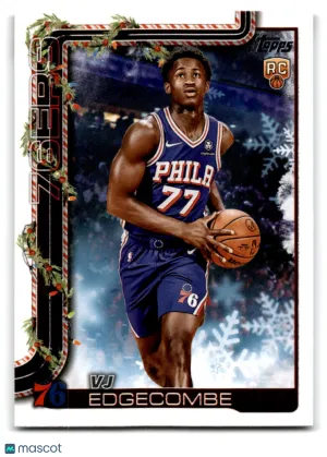 2025-26 Topps Holiday VJ Edgecombe #SSB-VE Philadelphia 76ers